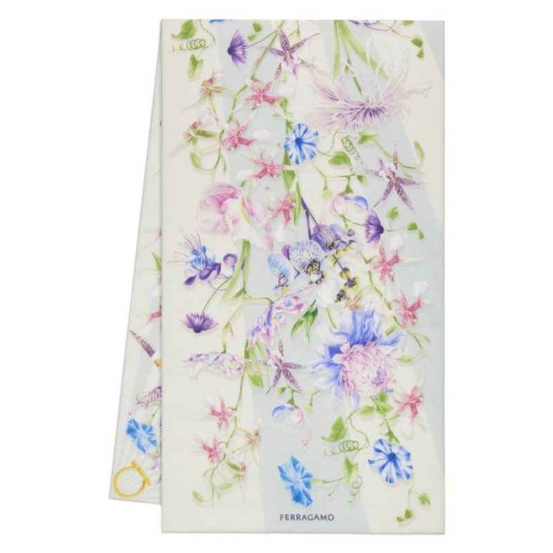 Gaia Print Lightweight Silk Scarf