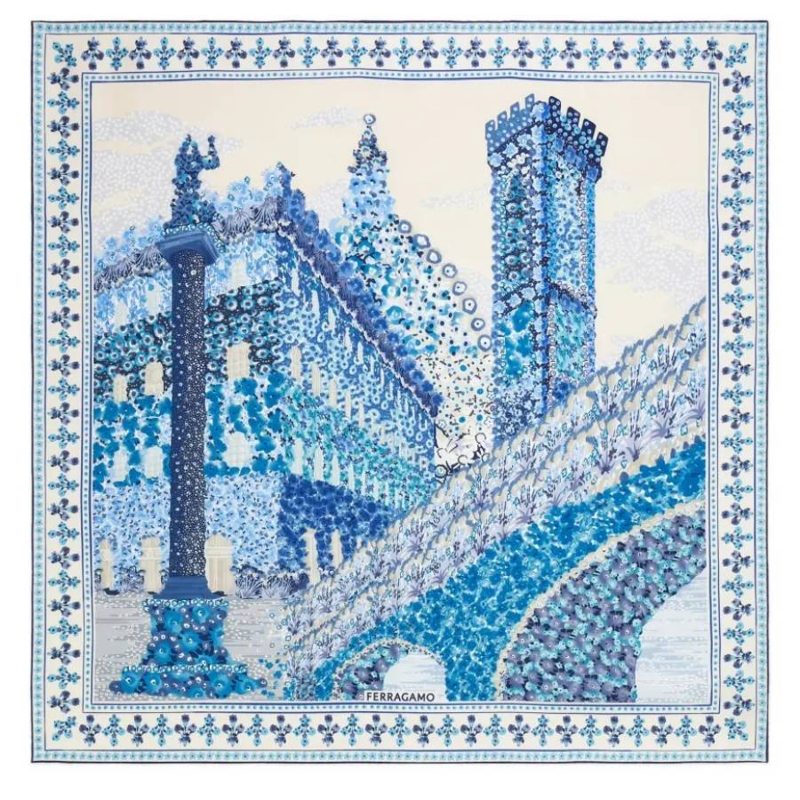Palazzo Print Sqaure Silk Scarf
