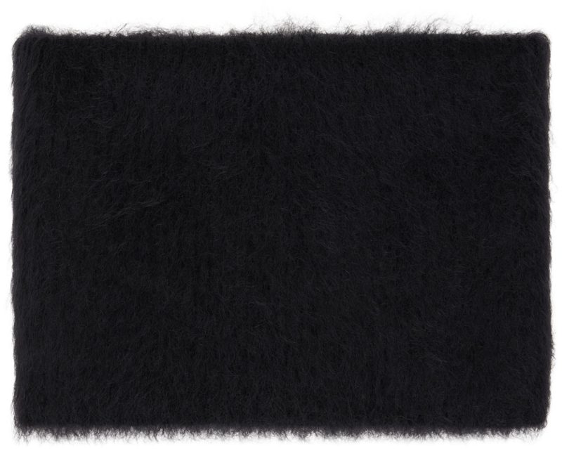 Black Brushed Knit Neck Warmer 262188F028008