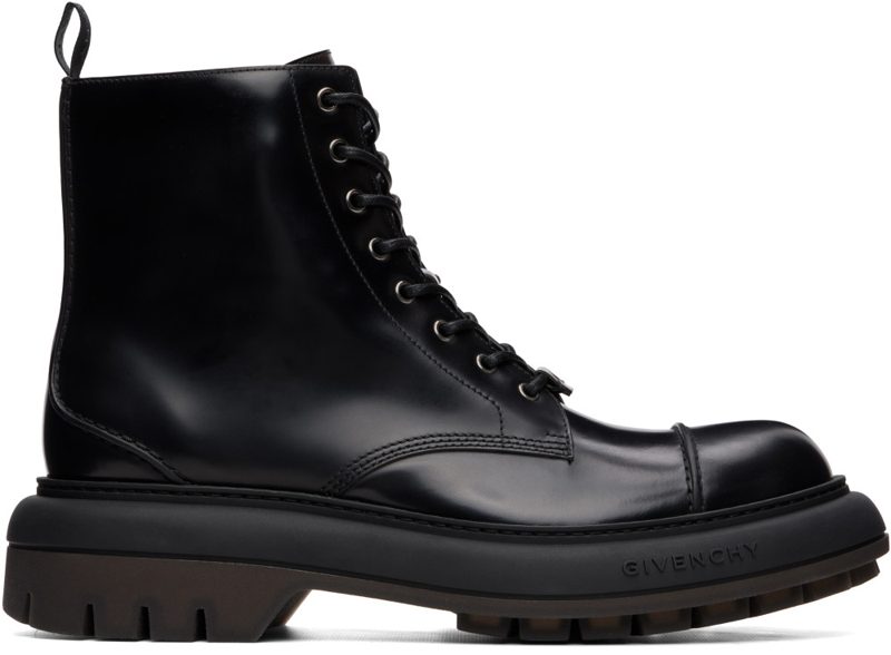Black [지방시] Cargo Leather Boots 262278M255000