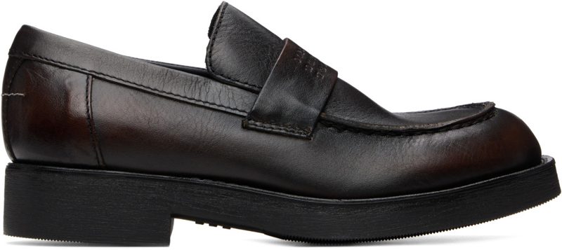 Brown Leather Loafers 262188F121007