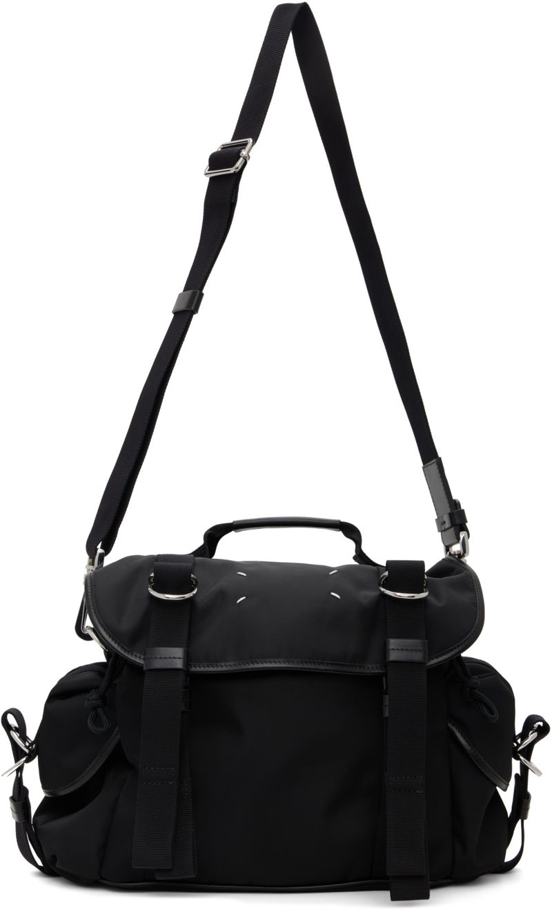 Black Small High Tech Messenger Bag 262168M170009