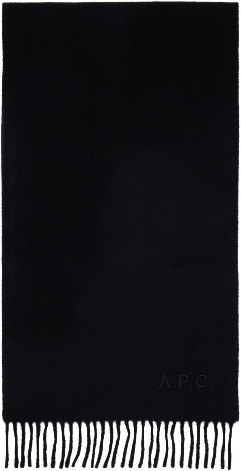 Black Ambroise Brodee Scarf 262252M150001