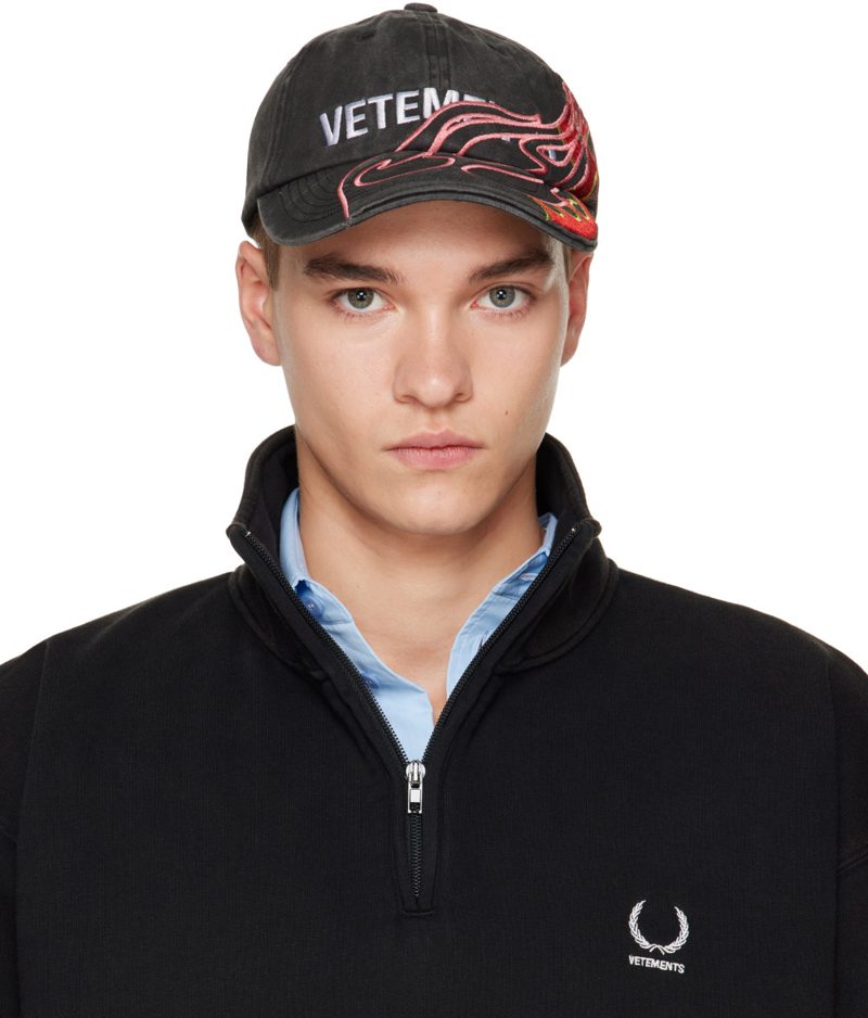 Black Flame Logo Cap 262669M139000