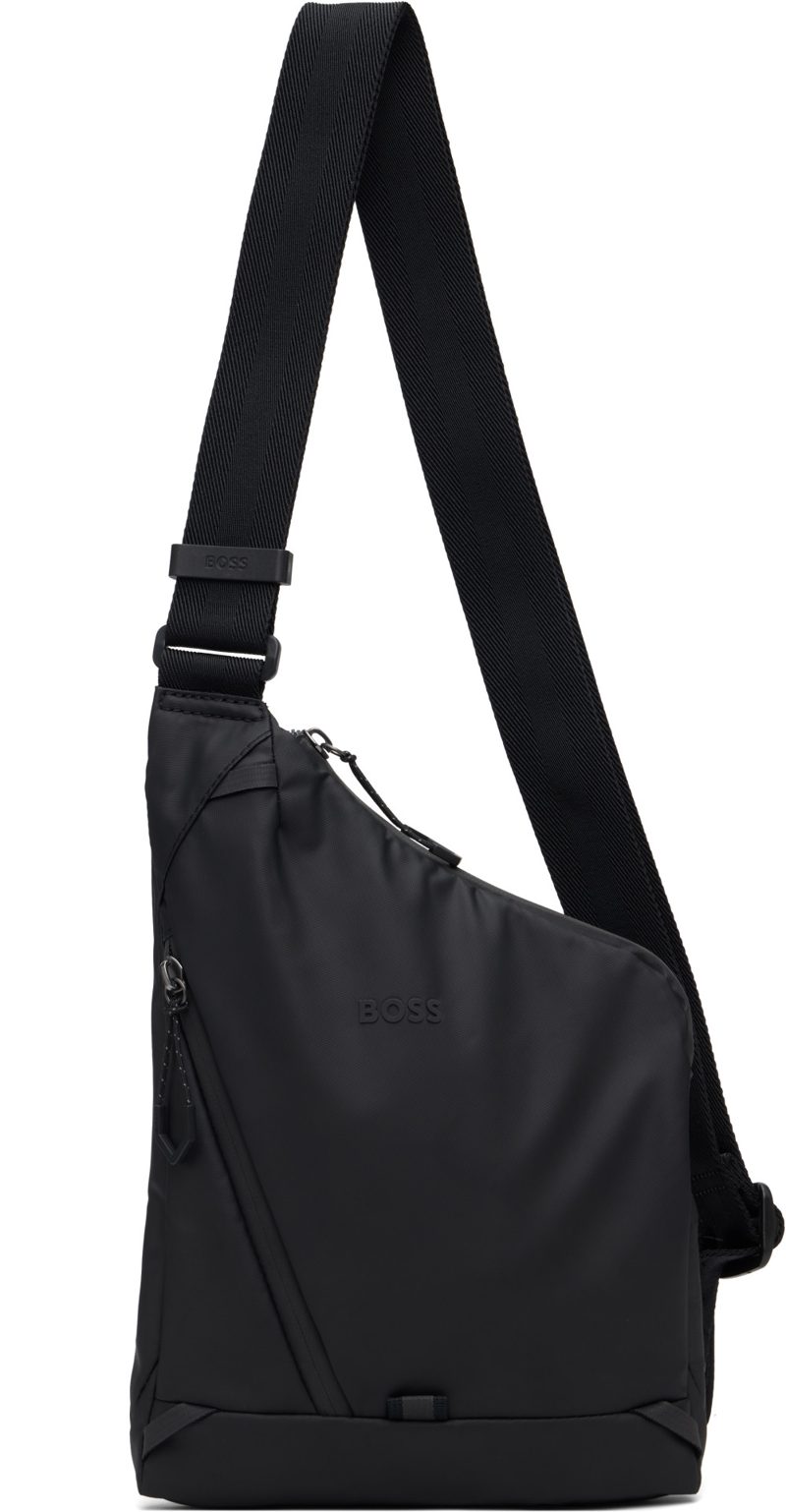 Black Coated Canvas Bag 262085M170024