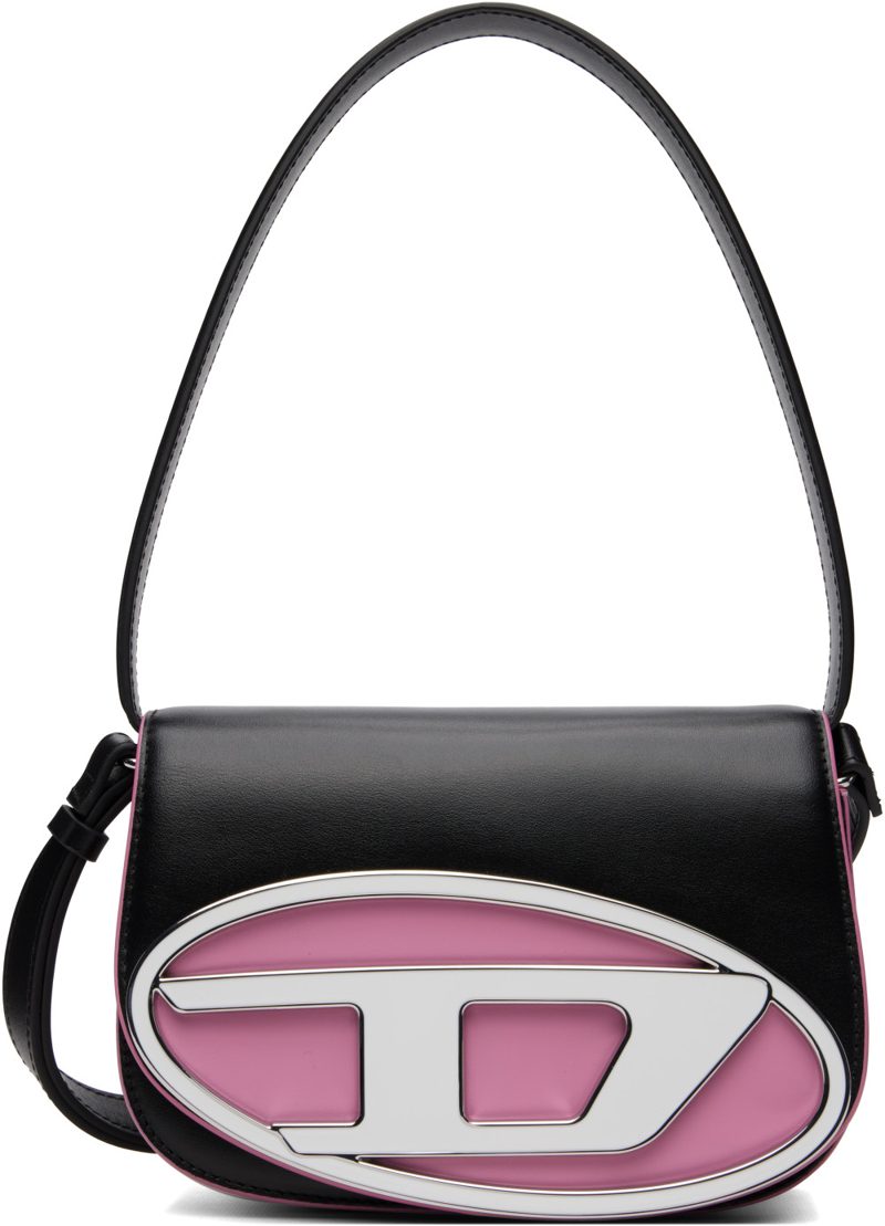 Black & Pink 1DR Nappa Leather Iconic Shoulder Bag 262001F048024