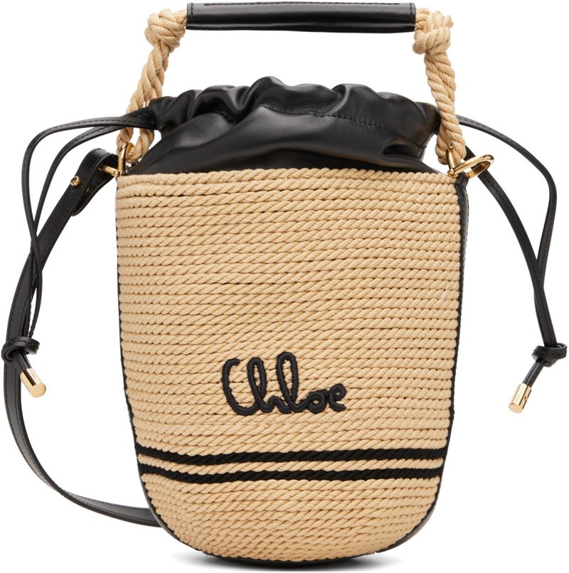 Beige Chloe Soleil Cord Bucket Bag 262338F049003