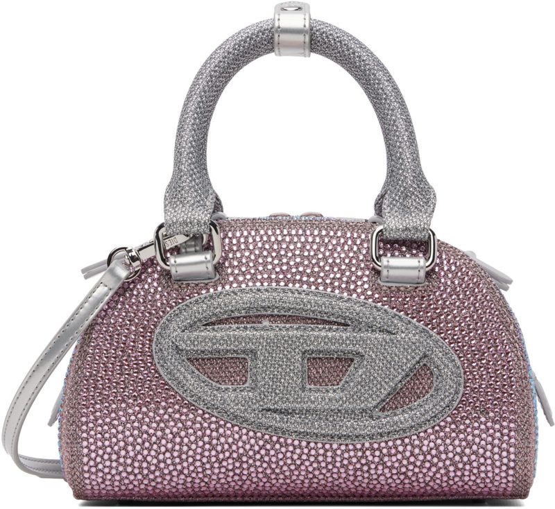 Pink 1DR Dome Crystal Lurex Small Bowling Bag 262001F046002