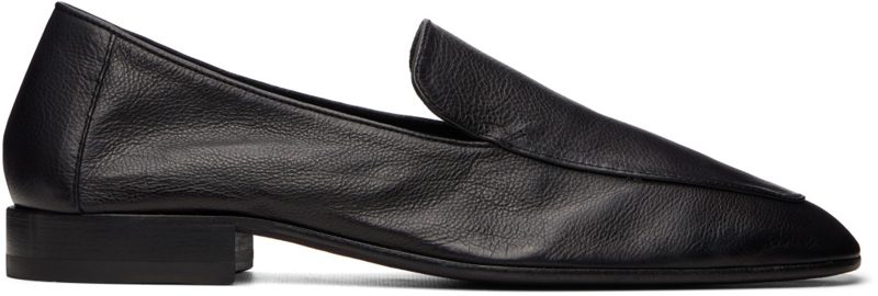 Black Leather Loafers 262358M231012