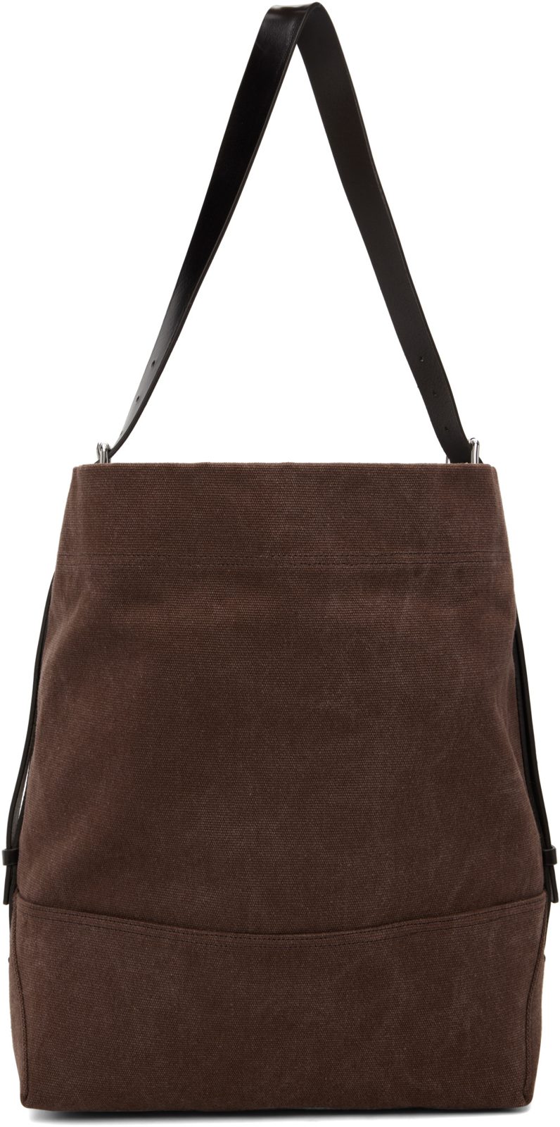 Brown Belted Tote Bag 262646F049005
