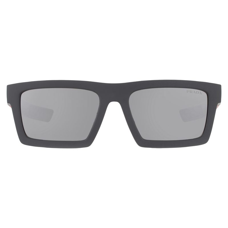 Linea Rossa Grey Mirror Rectangular Mens Sunglasses PS 02ZSU 18K60A 55