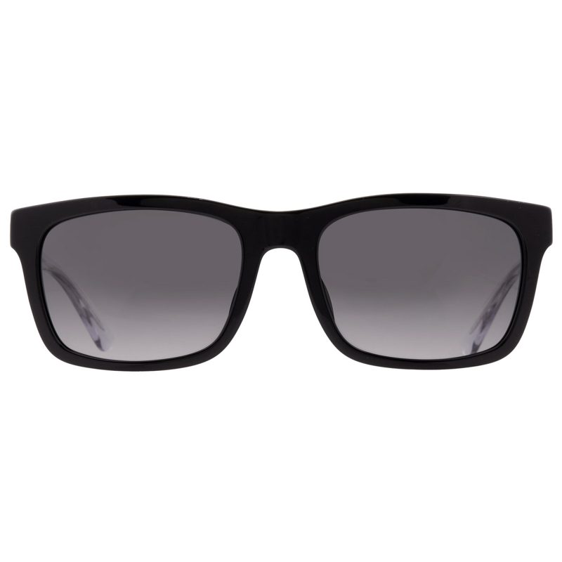 Emporio Armani Polarized Grey Gradient Rectangular Mens Sunglasses EA4224F 5017T3 58_Shiny Black