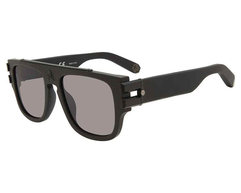 Philipp Plein Open Box - Grey Square Mens Sunglasses SPP011W 703M 55