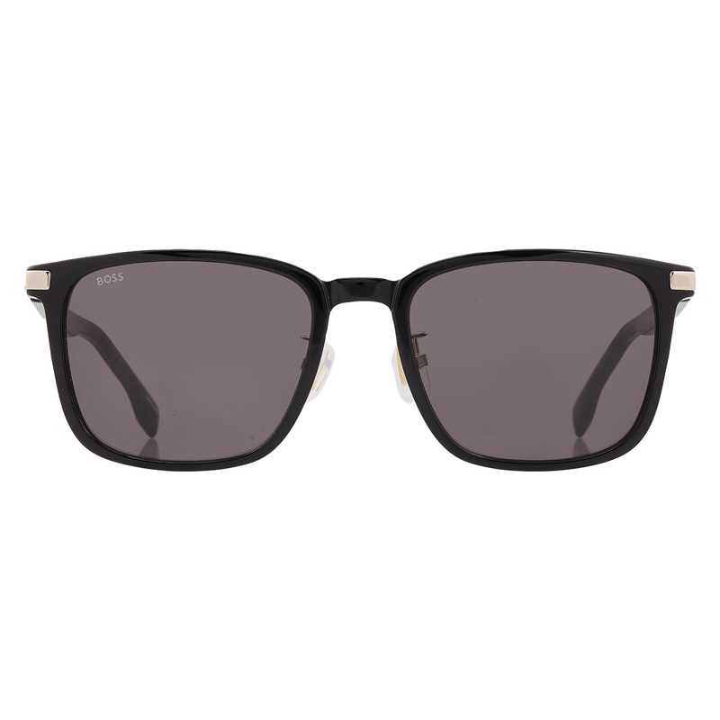 Hugo [보스] Grey Rectangular Mens Sunglasses [보스] 1406/F/SK 02M2/IR 57