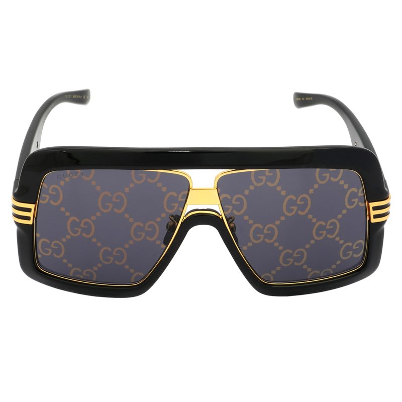 Grey/Gold Decor Square Unisex Sunglasses GG0900S 001 60