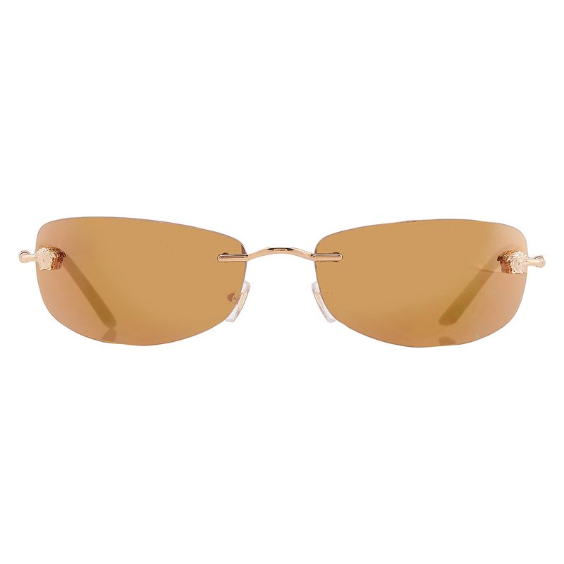 Bronze Mirror Gold Rectangular Mens Sunglasses VE2279 10027I 60
