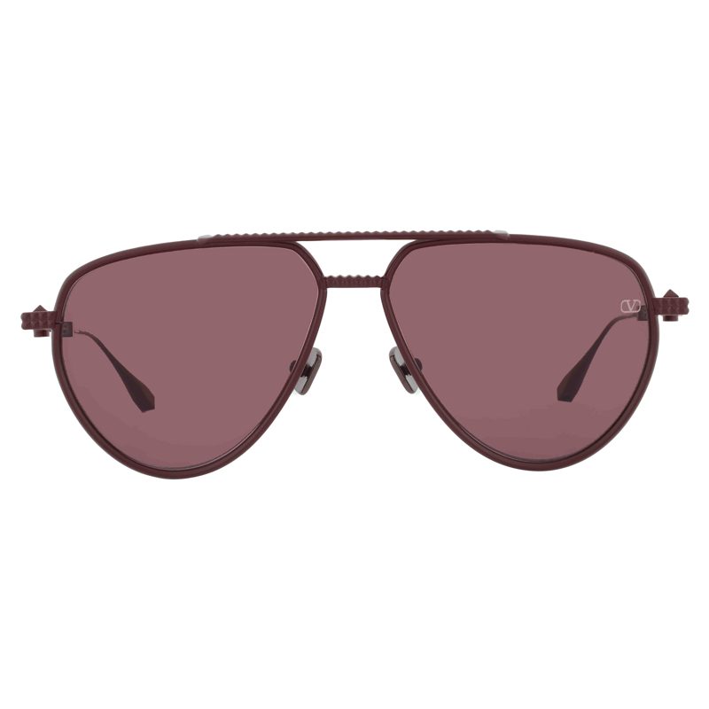 Garavani V - STUD - II Bordeaux Pilot Unisex Sunglasses VLS-133 F-59