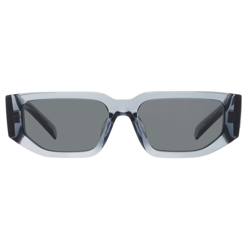 Dark Grey Rectangular Mens Sunglasses PR 09ZSF 17T08Z 55