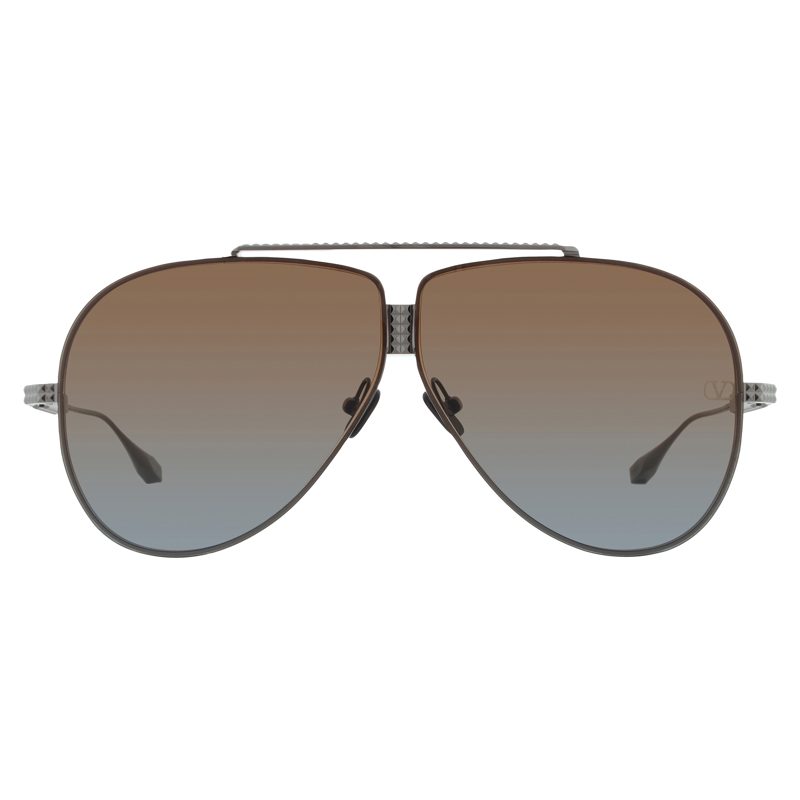 Garavani XVI Brown Blue Gradient Pilot Unisex Sunglasses VLS-100 C 64