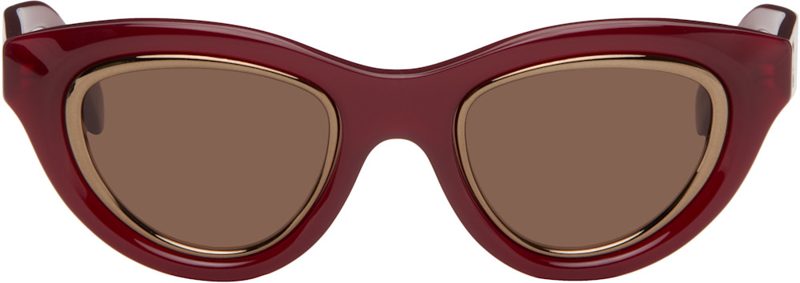 Red Mini Anagram Cateye Sunglasses 261677F005018