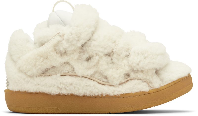 오프화이트 Curb Shearling Sneakers 252254M237024