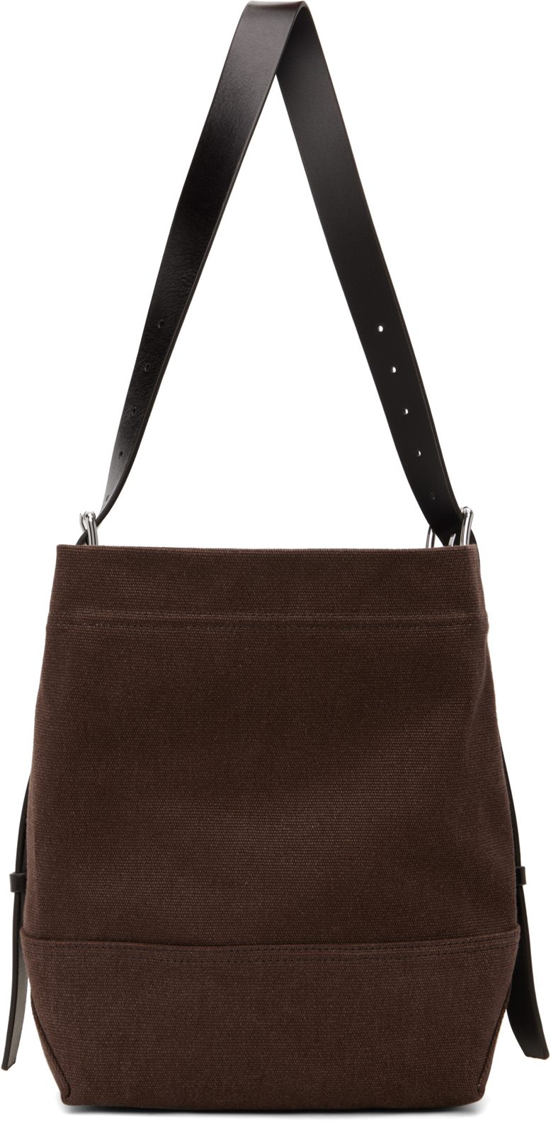 Brown Small Belted Tote Bag 262646M172003