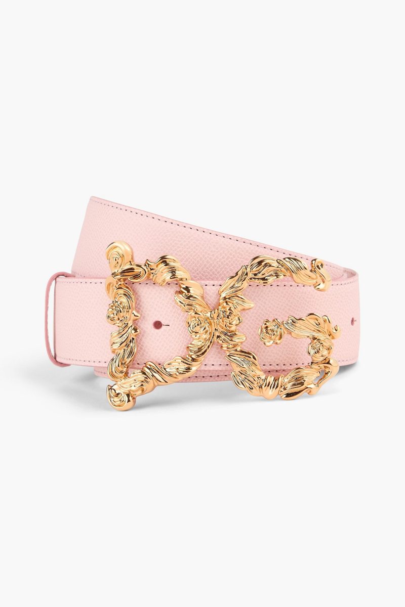 Textured-leather belt