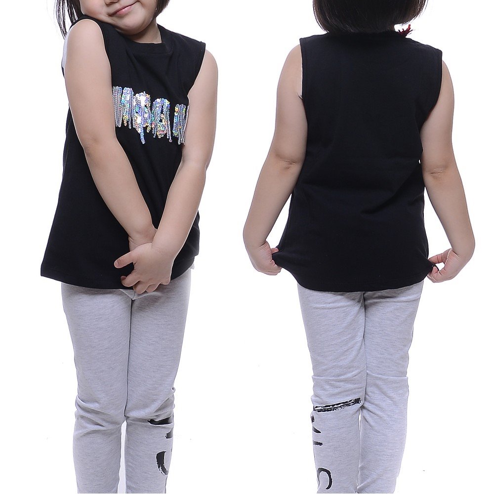 20SS MSGM Logo Sequin Tank Top T-Shirt (022472_110_20S)