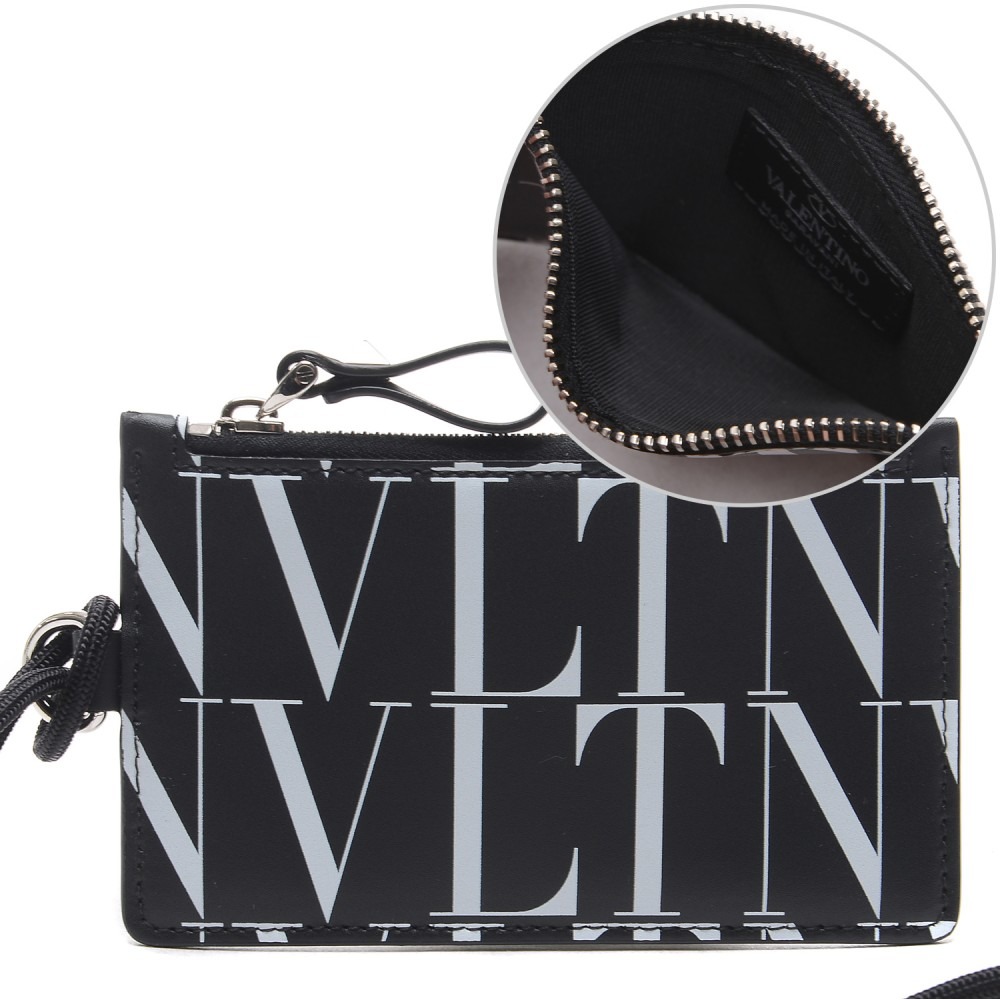 20FW 남성 VLTN 스트랩 카드지갑 (UY0P0R61_GTC_0NI_20F)