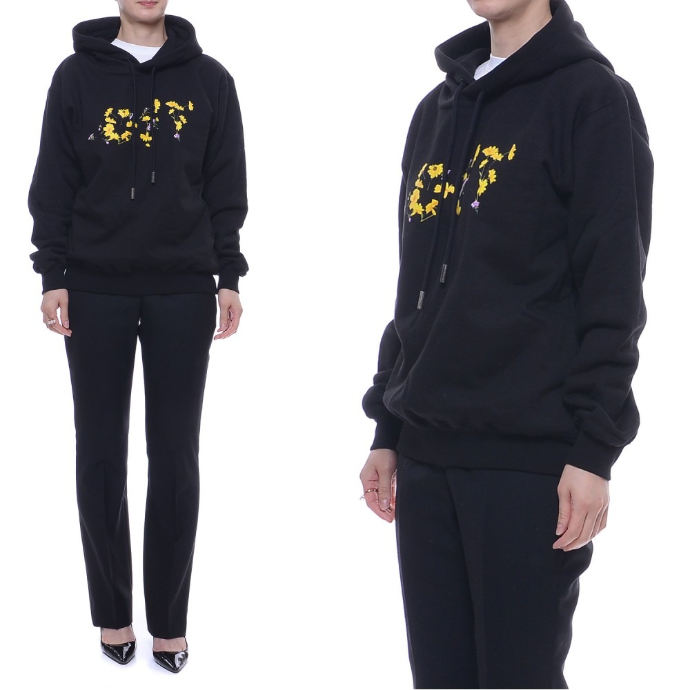 20FW 여성 플라워 후드 티셔츠 (OWBB032E20JER002_1018_20F)