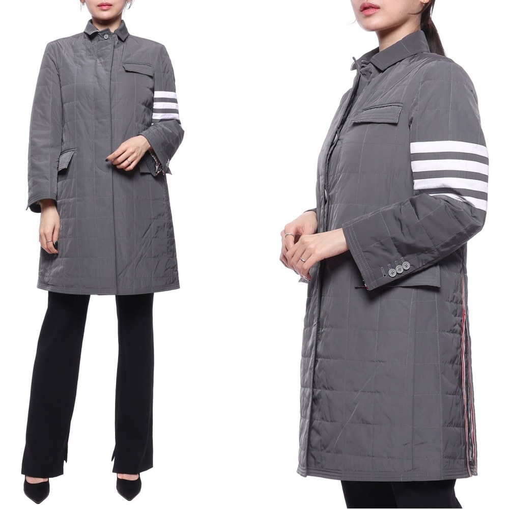 22FW 여성 퀼트 테크 다운 체이스필드 코트 (FOD078X_07259_035_22F)