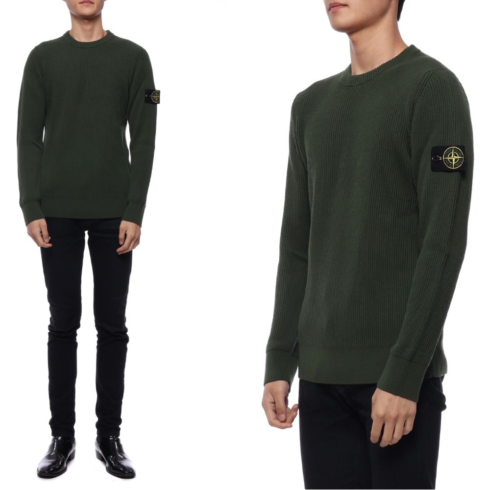 22FW 남성 와펜 패치 울 니트 (7715553C2_V0058_22F)