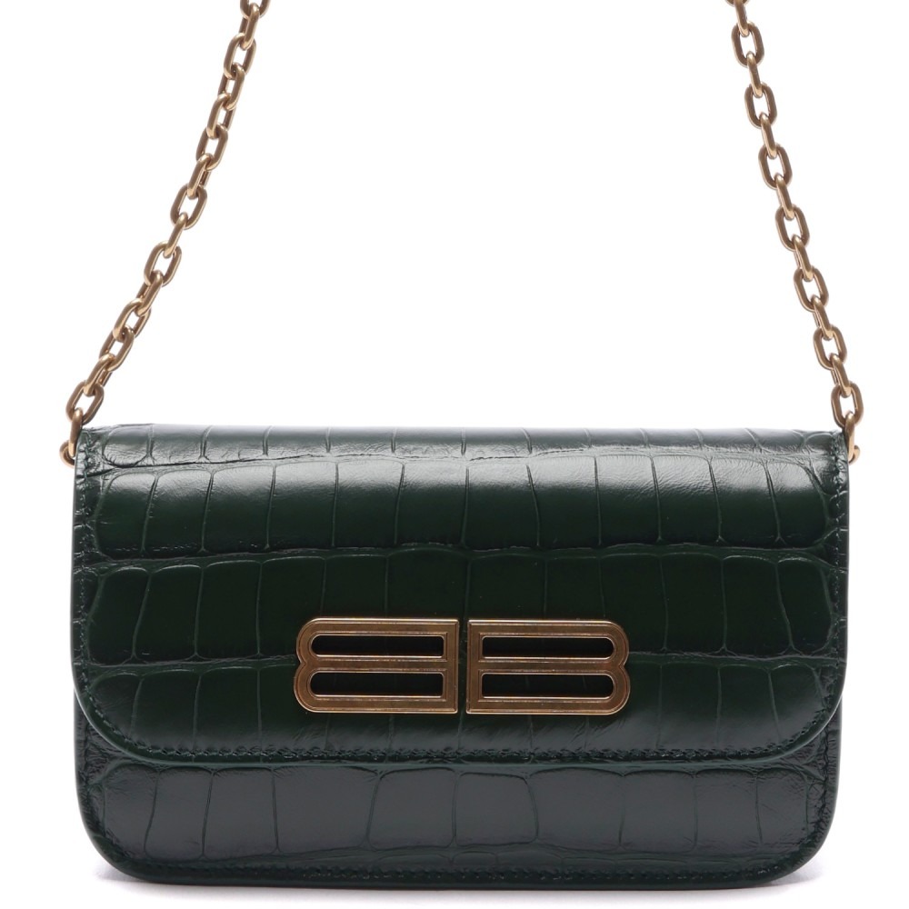 22FW 여성 GOSSIP 크로커다일 엠보싱 크로스백 (688894_23ECM_3017_22F)