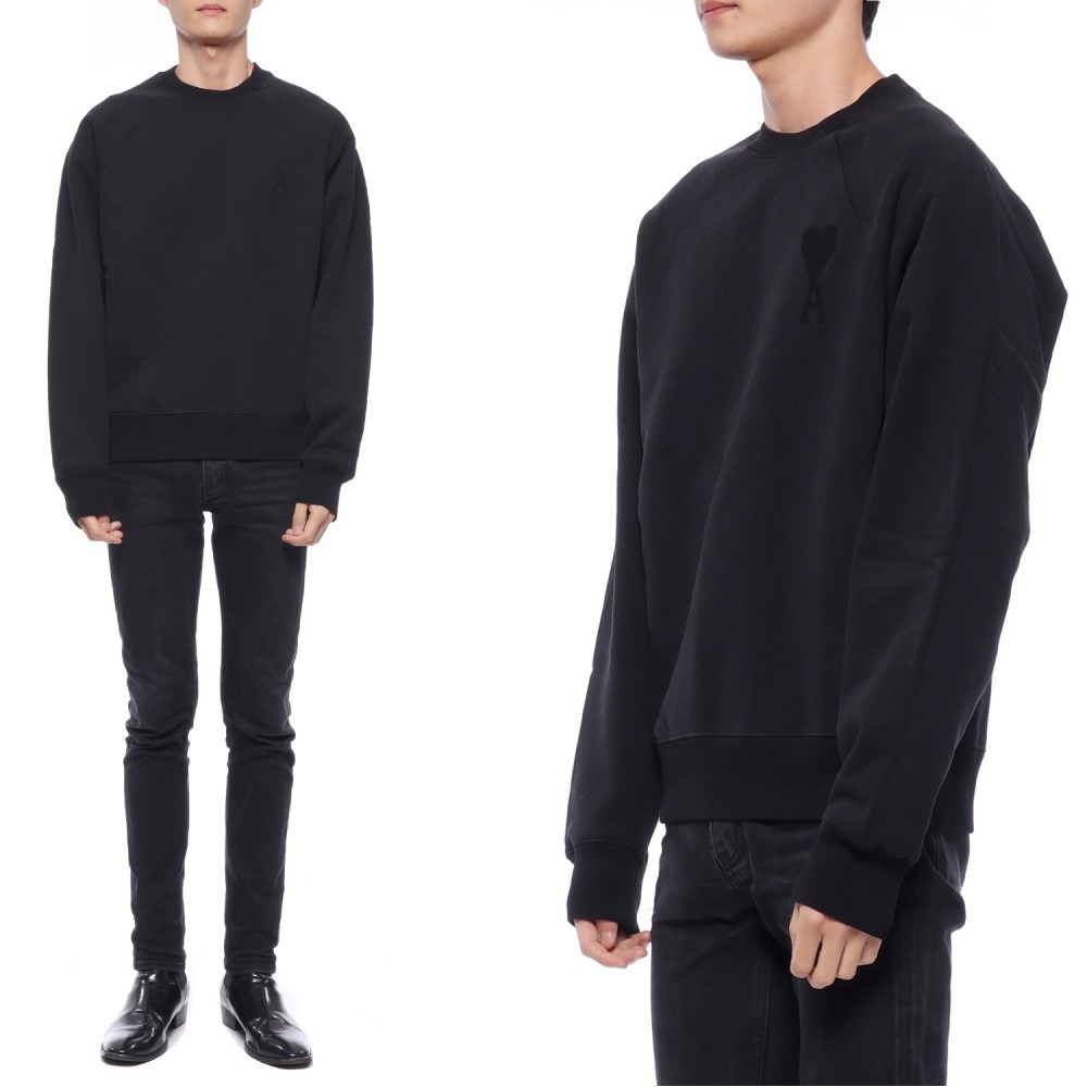 22FW 남성 하트 로고 오버핏 맨투맨 (USW002_747_001_M_22F)