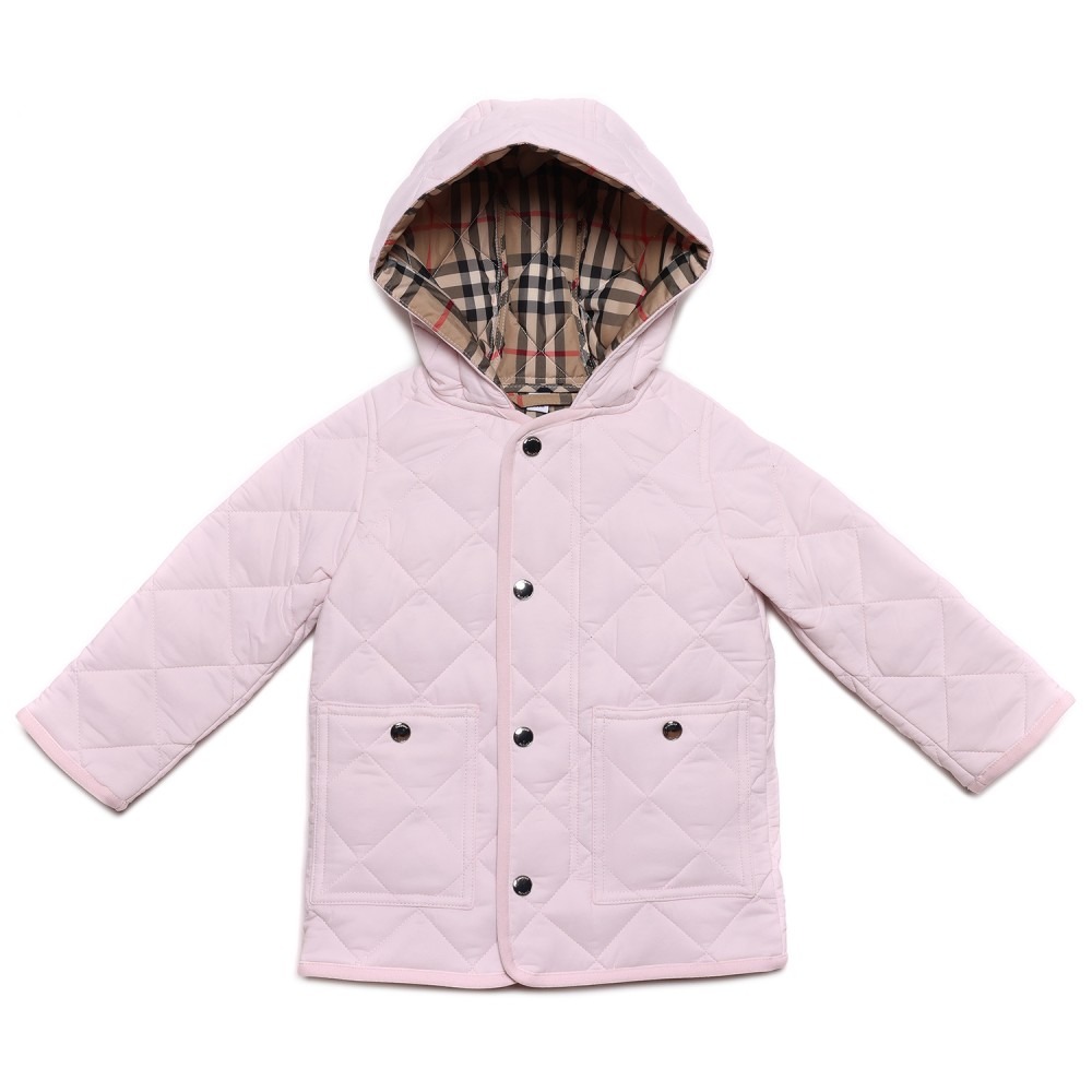 23SS 다이아몬드 퀼팅 후드 재킷 (8053911 ALABASTER PINK 23S)