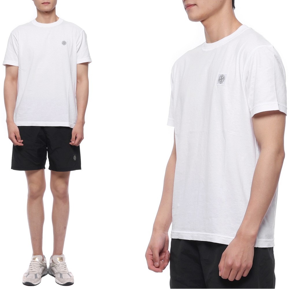 23SS 남성 로고 패치 반팔티셔츠 (101523757 A0001 23S)