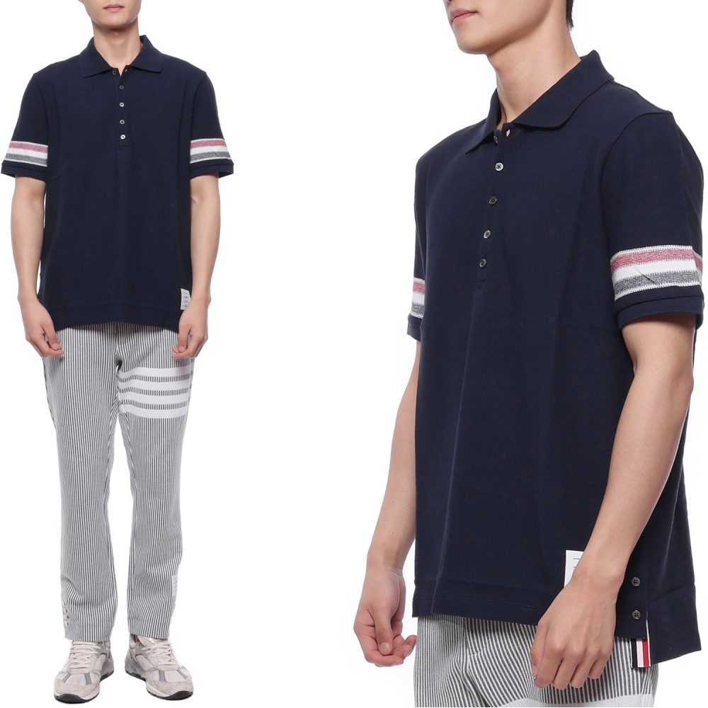 23SS 남성 삼선 스트라이프 폴로 반팔티셔츠 (MJP169A J0046 415 23S)