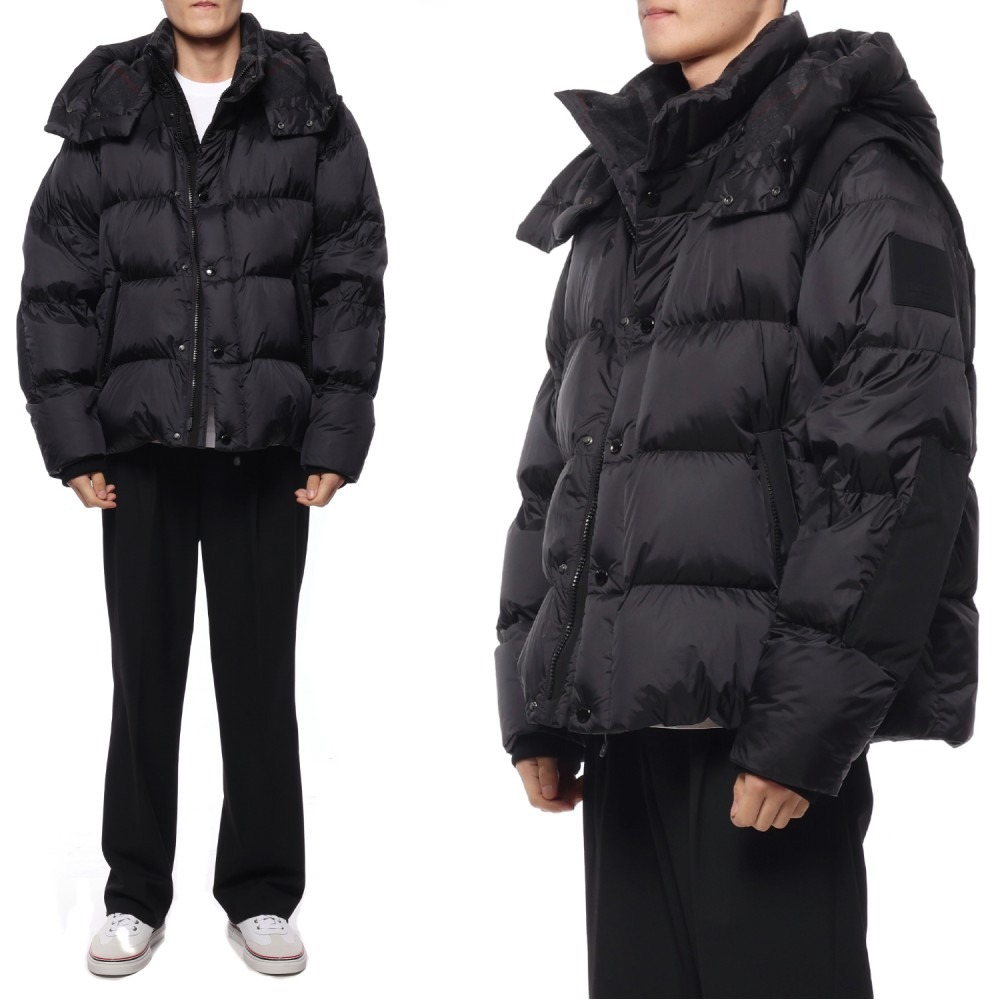 23FW 남성 디태처블 슬리브 후드 패딩 (8059139 BLACK 23F)