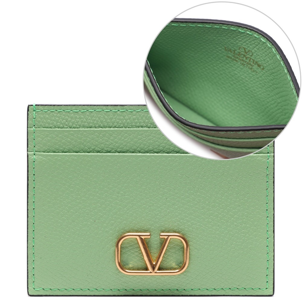 24SS Women's V Logo Card Wallet (4W2P0V32 SNP YEG 24S)