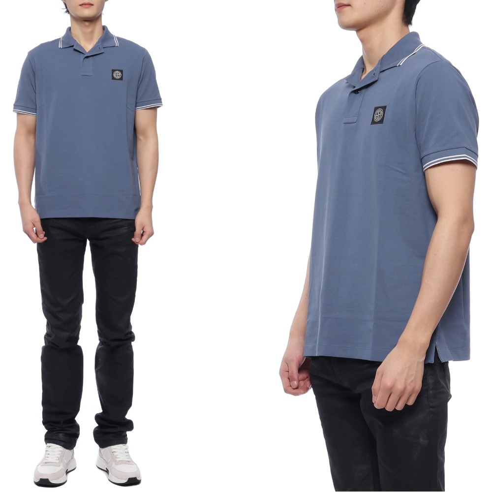 24SS 남성 로고 패치 폴로 반팔티셔츠 (80152SC18 V0024 24S)