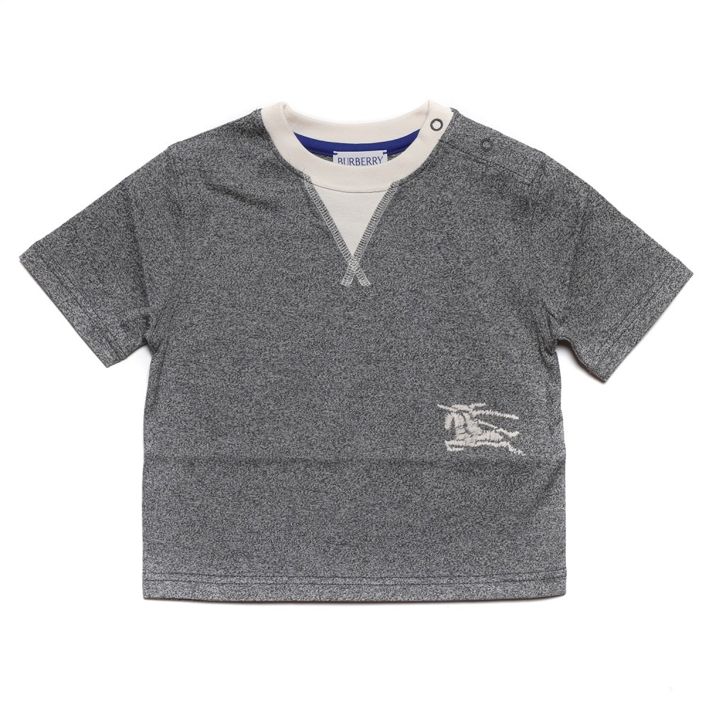 24SS EKD 자수 투톤 반팔티셔츠 (8078320 CHARCOAL GREY MELANGE 24S)