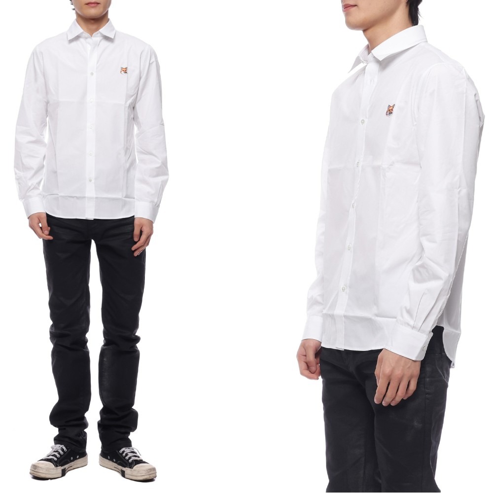 24SS 남성 폭스헤드 패치 셔츠 (MM00409WC0026 P100 24S)