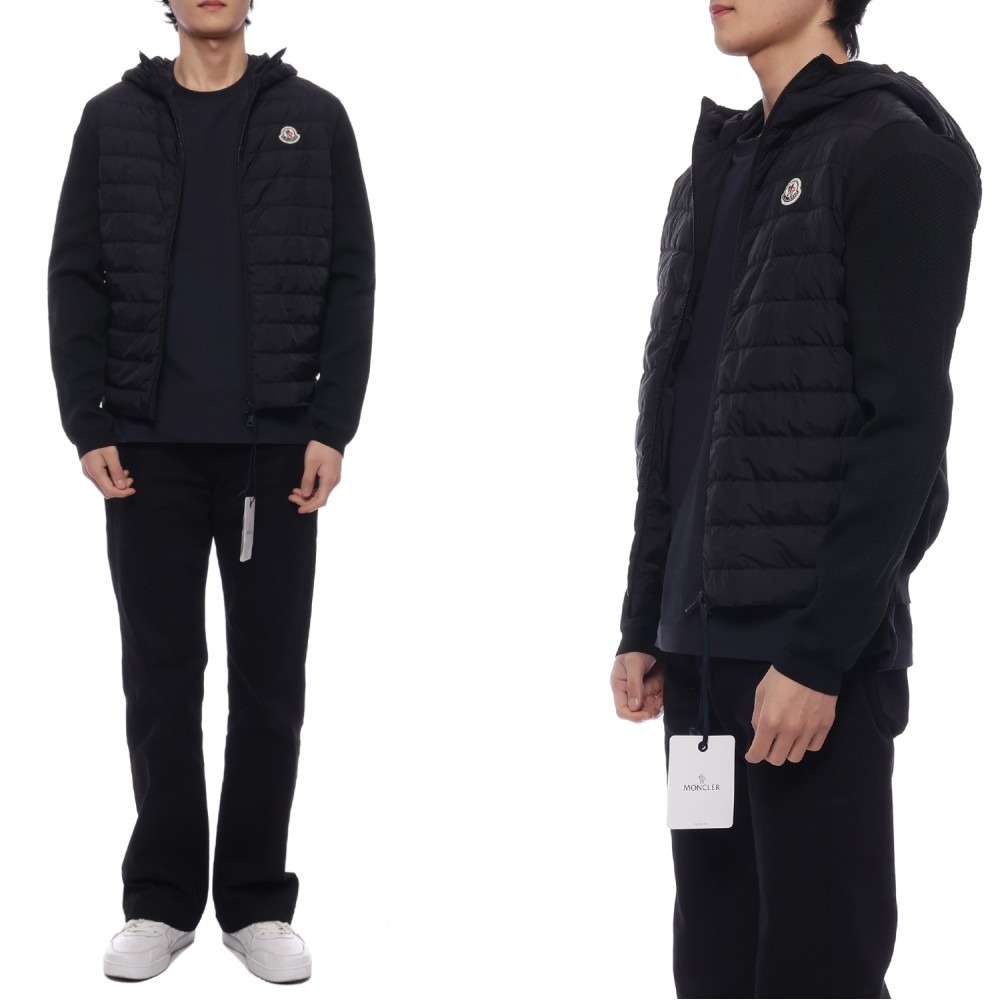 24SS 남성 로고 패치 믹스 패딩 점퍼 (9B00009 M1124 999 24S)