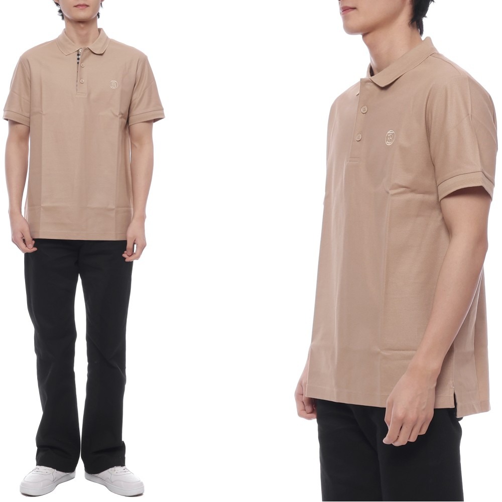 24SS 남성 자수 로고 폴로 반팔티셔츠 (8083157 SOFT FAWN 24S)