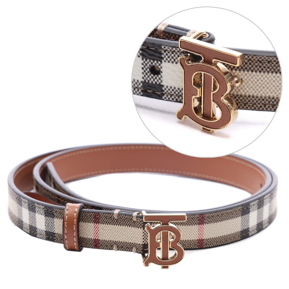 24SS 여성 TB 체크 벨트 (8070409 VINTAGE CHECK BRIAR BROWN 24S)