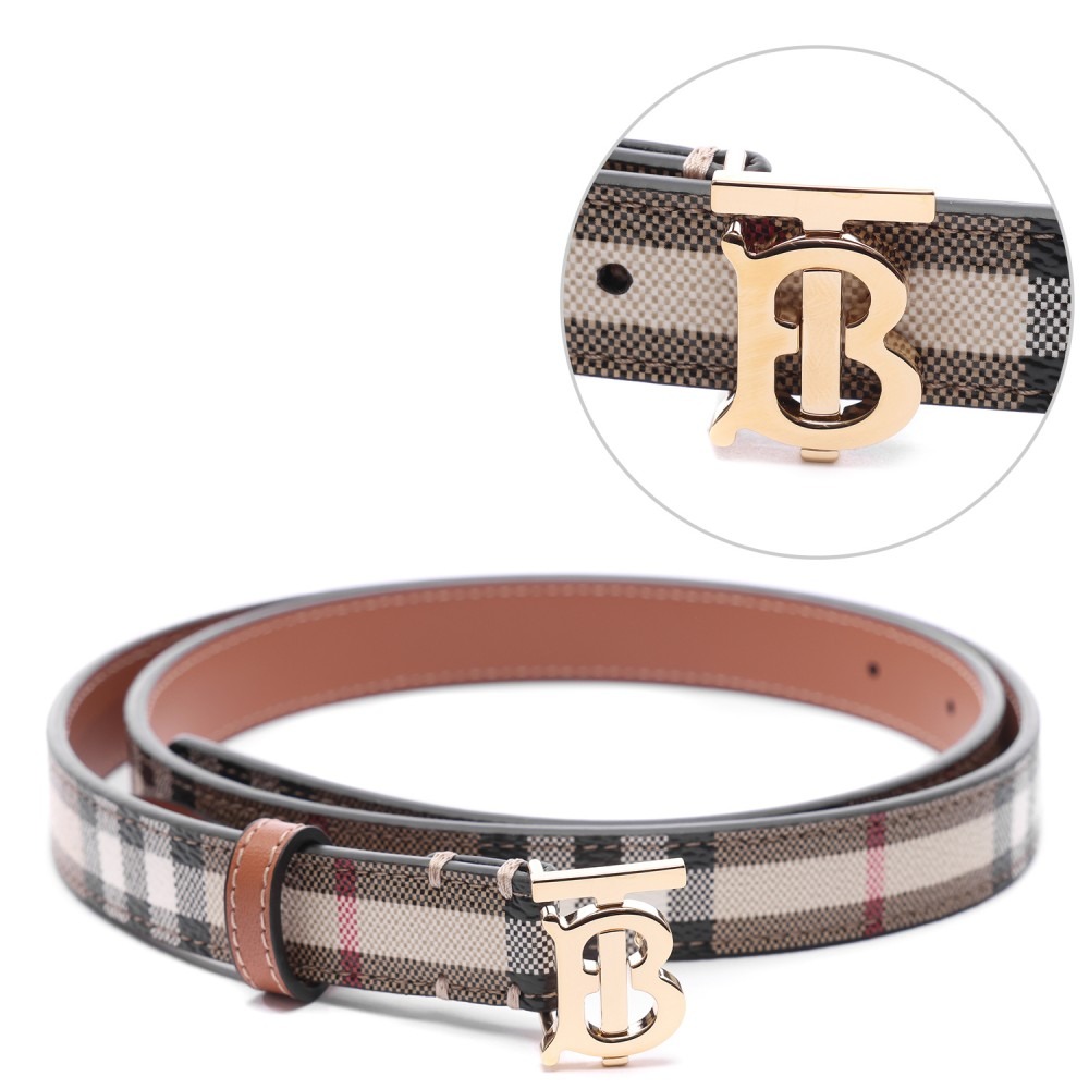 24SS 여성 TB 체크 벨트 (8070407 VINTAGE CHECK LIGHT GOLD 24S)