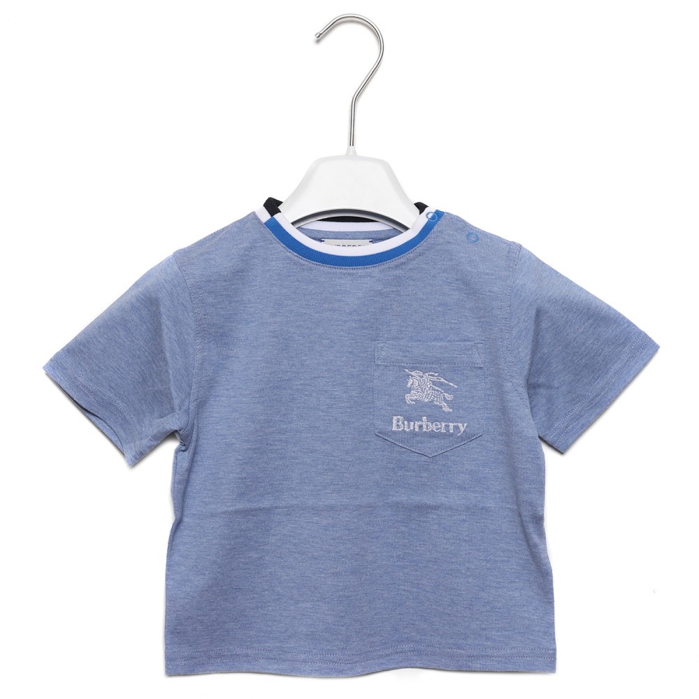 24SS EKD 로고 자수 반팔티셔츠 (8079787 LIGHT BLUE MELANGE 24S)