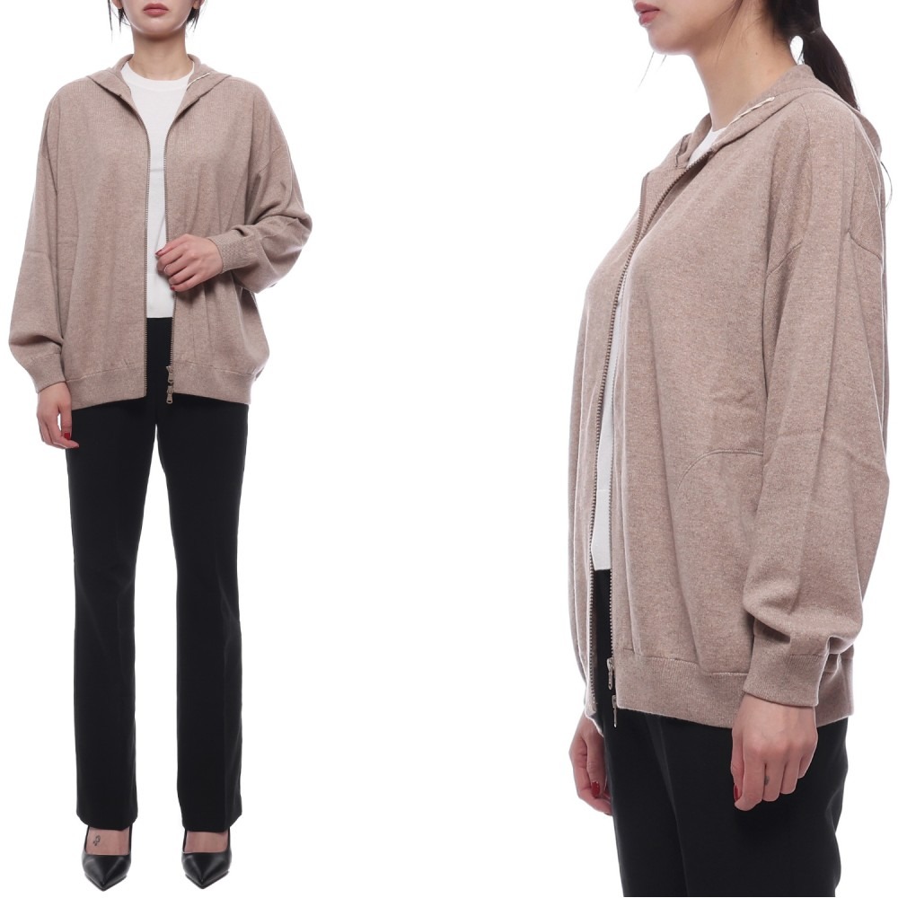 24FW 여성 캐시미어 후드집업 (M12136906 C9609 24F)