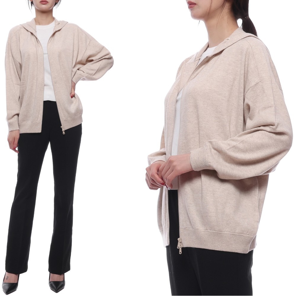 24FW 여성 캐시미어 후드집업 (M12136906 C9613 24F)