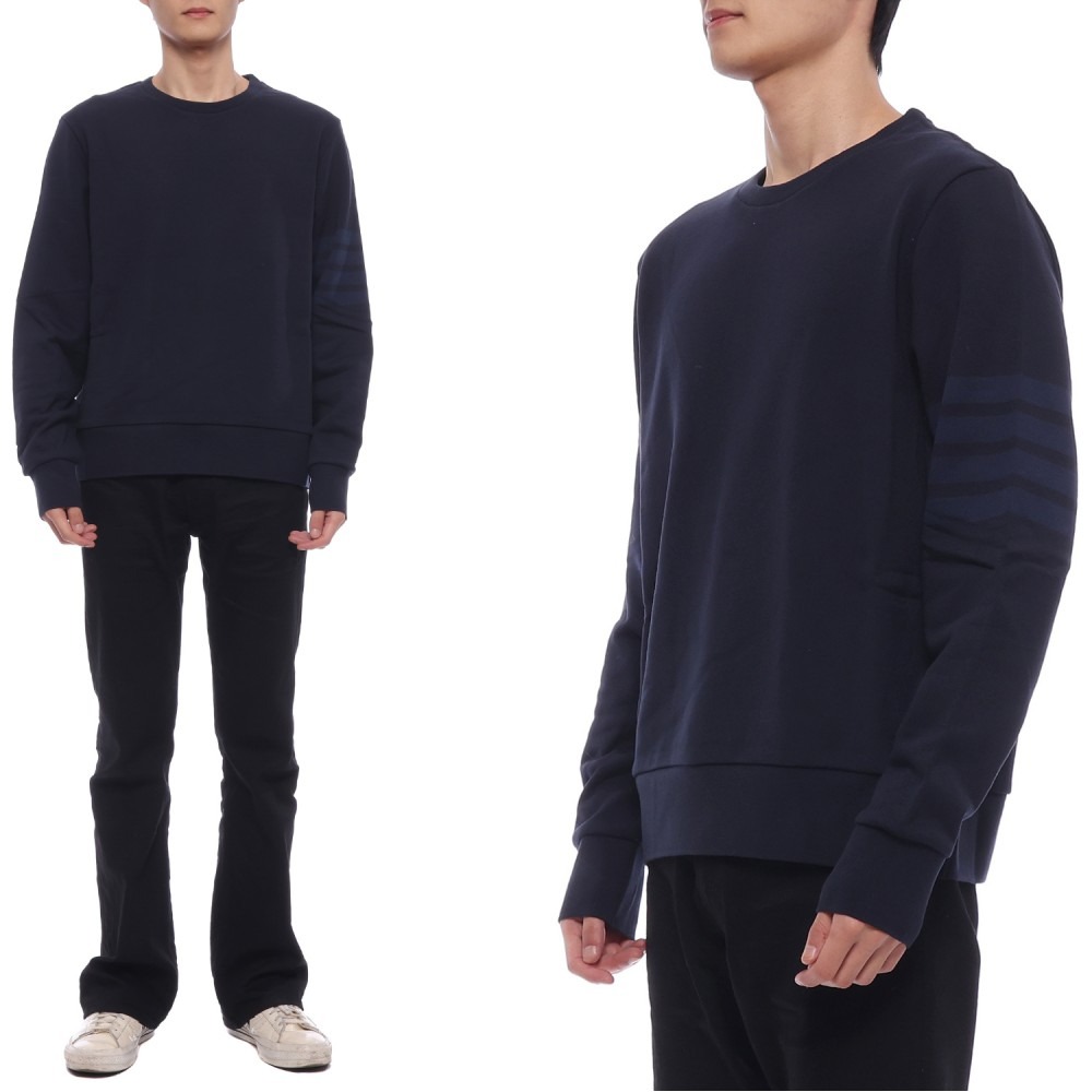 24FW 남성 사선 스트라이프 맨투맨 (MJT248A 06910 415 24F)